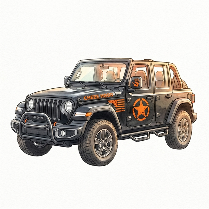 Cheee Hooo Jeep Figure